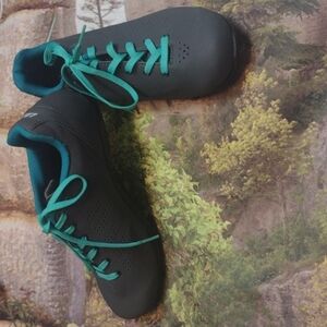 LOUIS garneau gray teal opal cycling shoes size 6.5